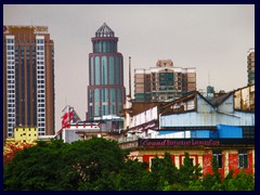 View of central Guangzhou from a bridge above Pearl River.